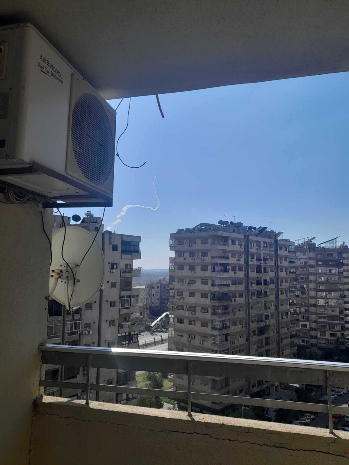 مقابله پدافند هوایی سوریه با اهدف متخاصم در اطراف دمشق